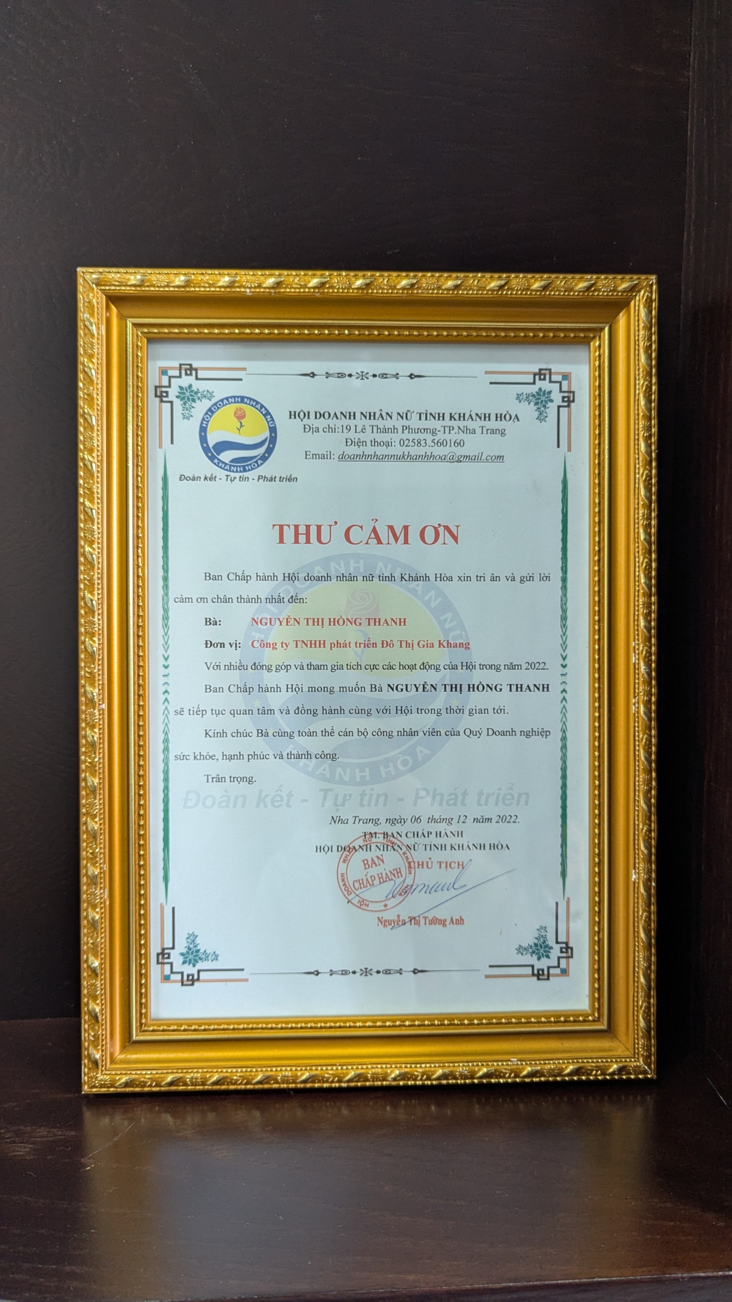 HOẠT ĐỘNG HỘI DOANH NHÂN NỮ TỈNH KHÁNH HÒA NĂM 2022